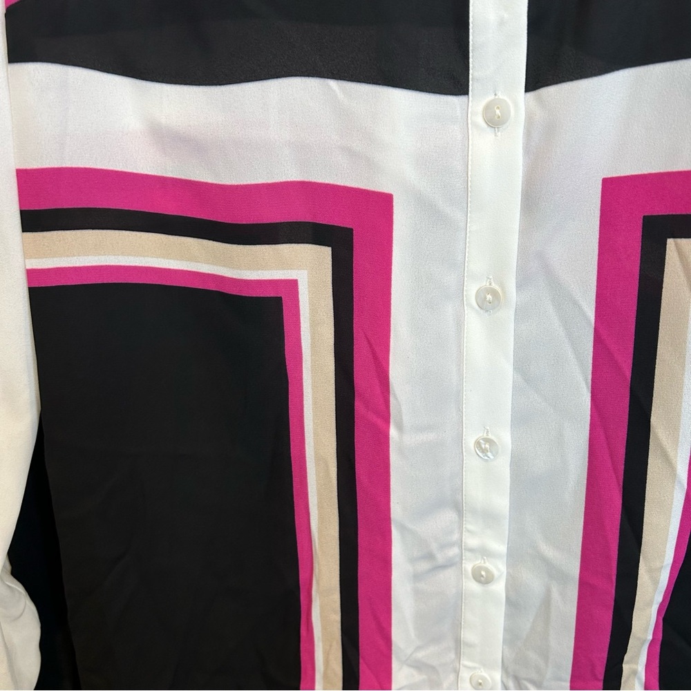 Laura Colour Block Button-Down Blouse Multicolour - Picture 8 of 10